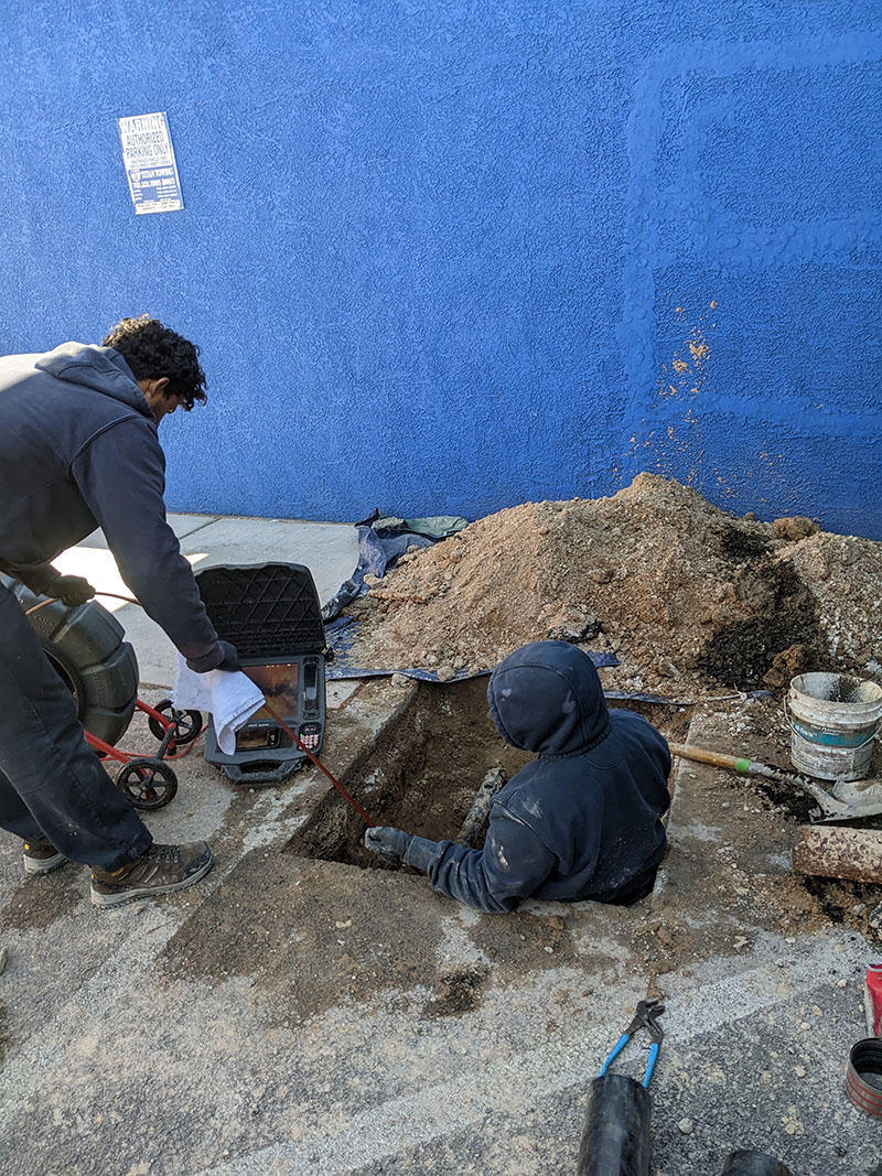 Cut pavement and dug to exposed cast iron pipe - Jared B 3.2