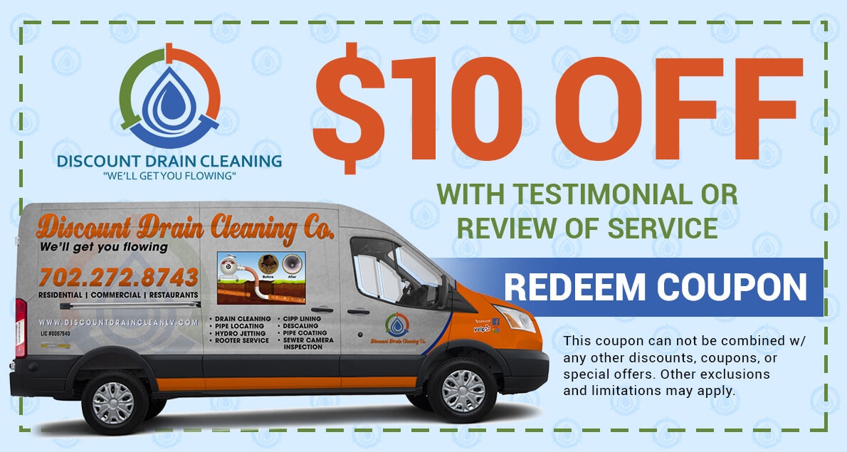 Coupon Offering $10off with Testimonial or Review of Service
