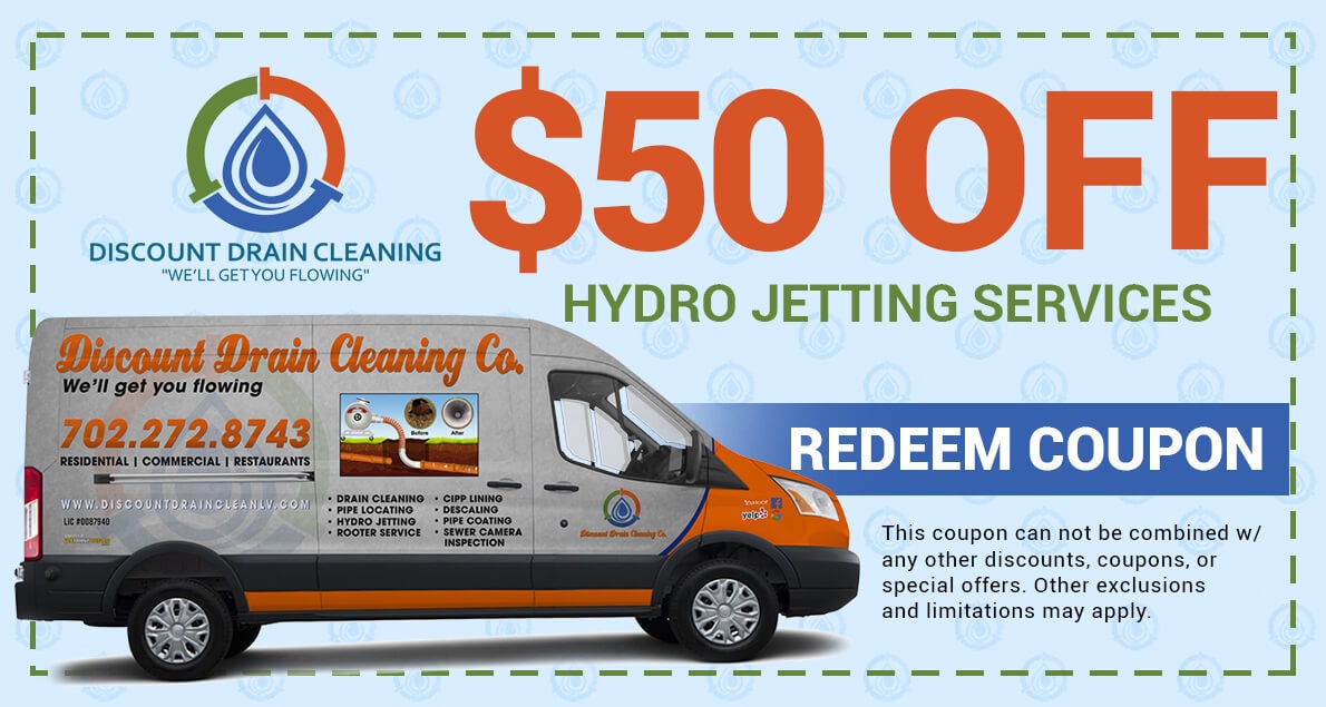 Coupon Offering $50 Off on Hydro Jetting Services